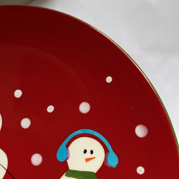 Lot of Pier 1 dinner plates. Snowball design. EUC. Set of 5 - Picture 4 of 6